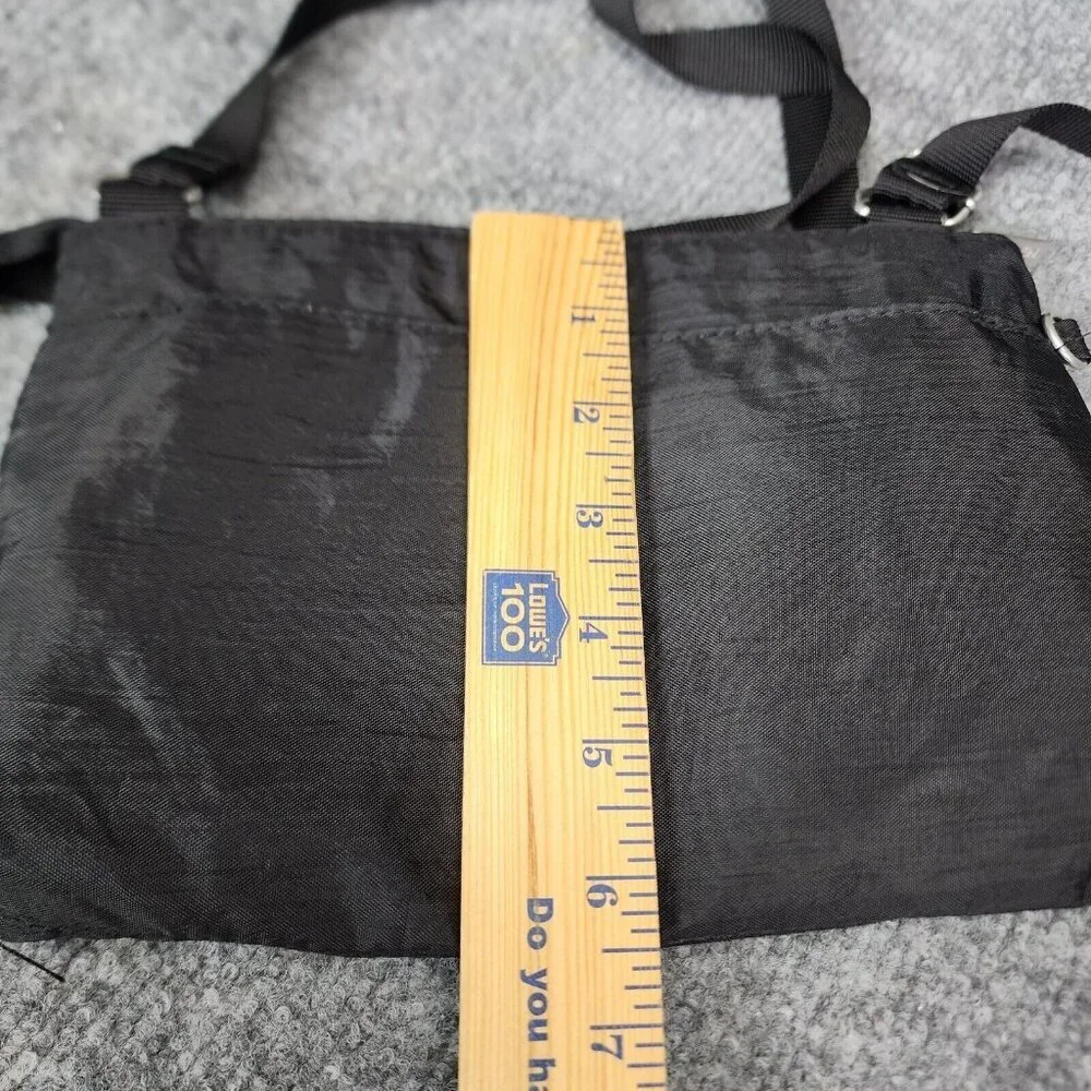 Baggallini Black Nylon Crossbody Zipper Front Pocket Handbag Bag Purse Organizer